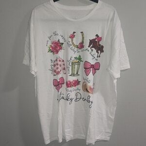 Plus Size White Graphic T-Shirt